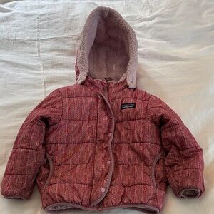 Patagonia Kids' Maroon Puffer Jacket with Hood